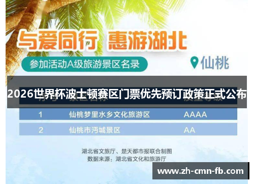 2026世界杯波士顿赛区门票优先预订政策正式公布